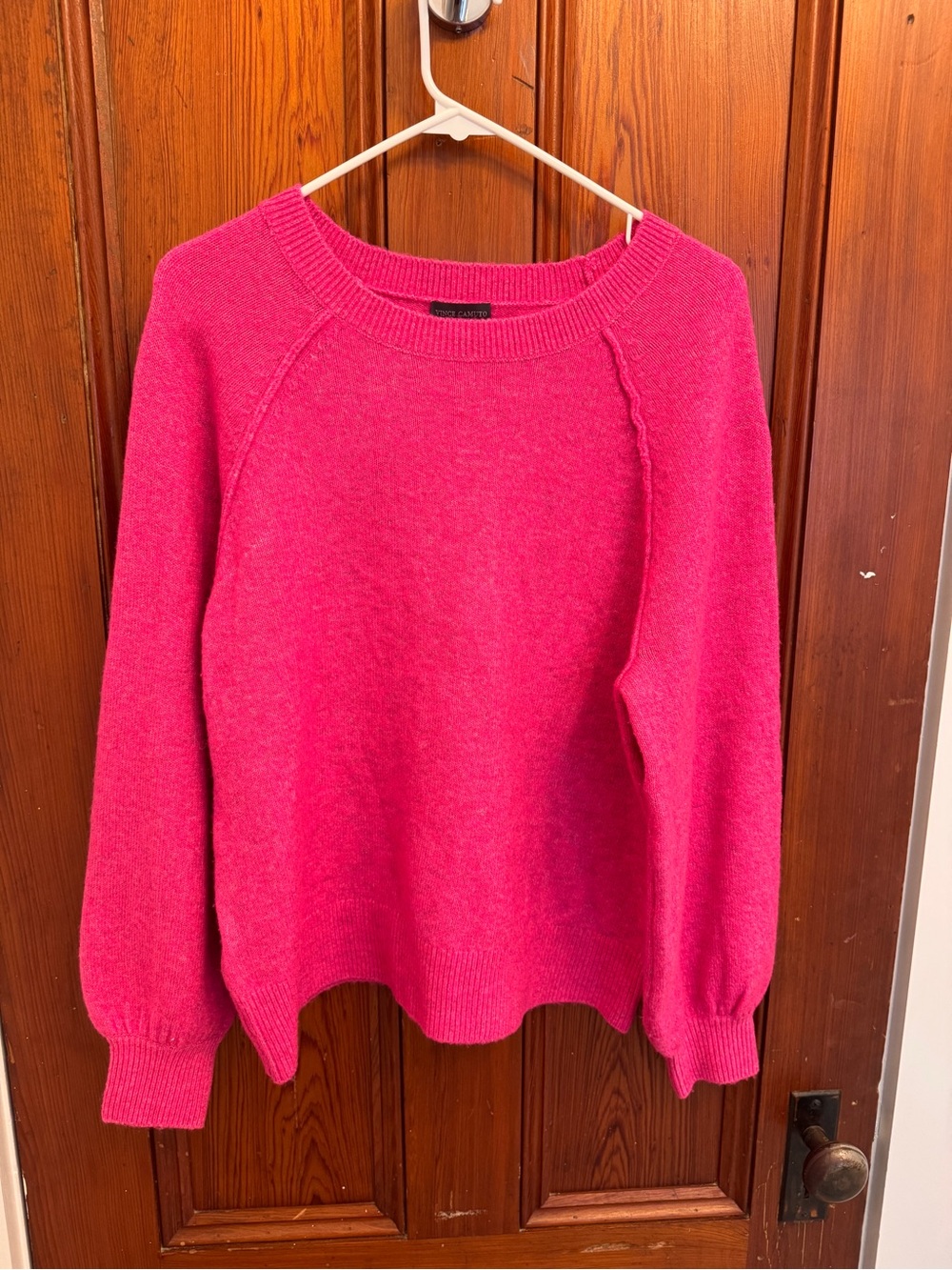 Vince Camuto Bright Pink Women's soft Crewneck Sweater